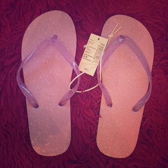The Children's Place Other - 2 for $10 Girls flip flops sparkle purple